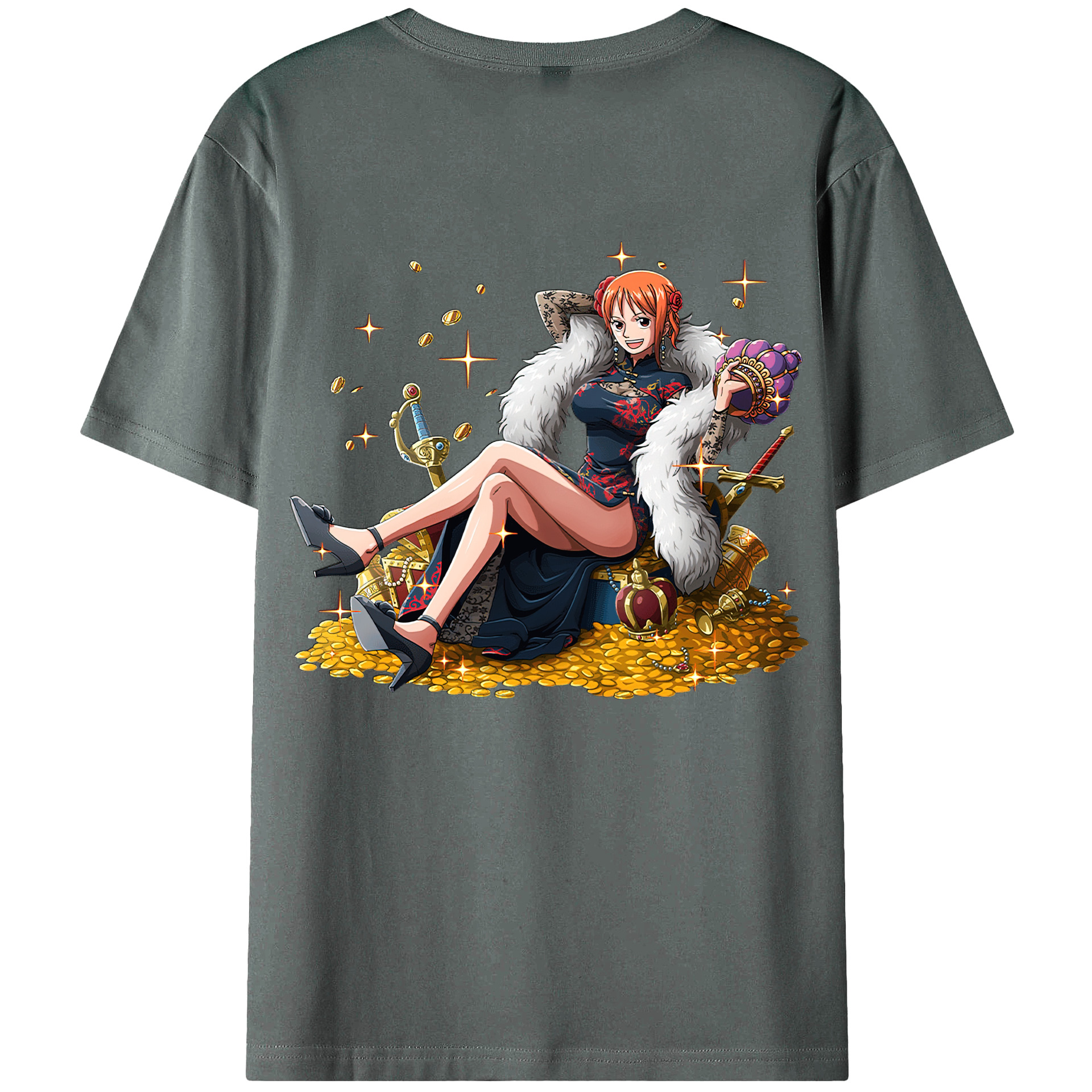 ワンピース ナミ ONE PIECE Nami 綿100％半袖Tシャツ（背面プリント）